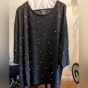 Cute soft pearl sleeve top